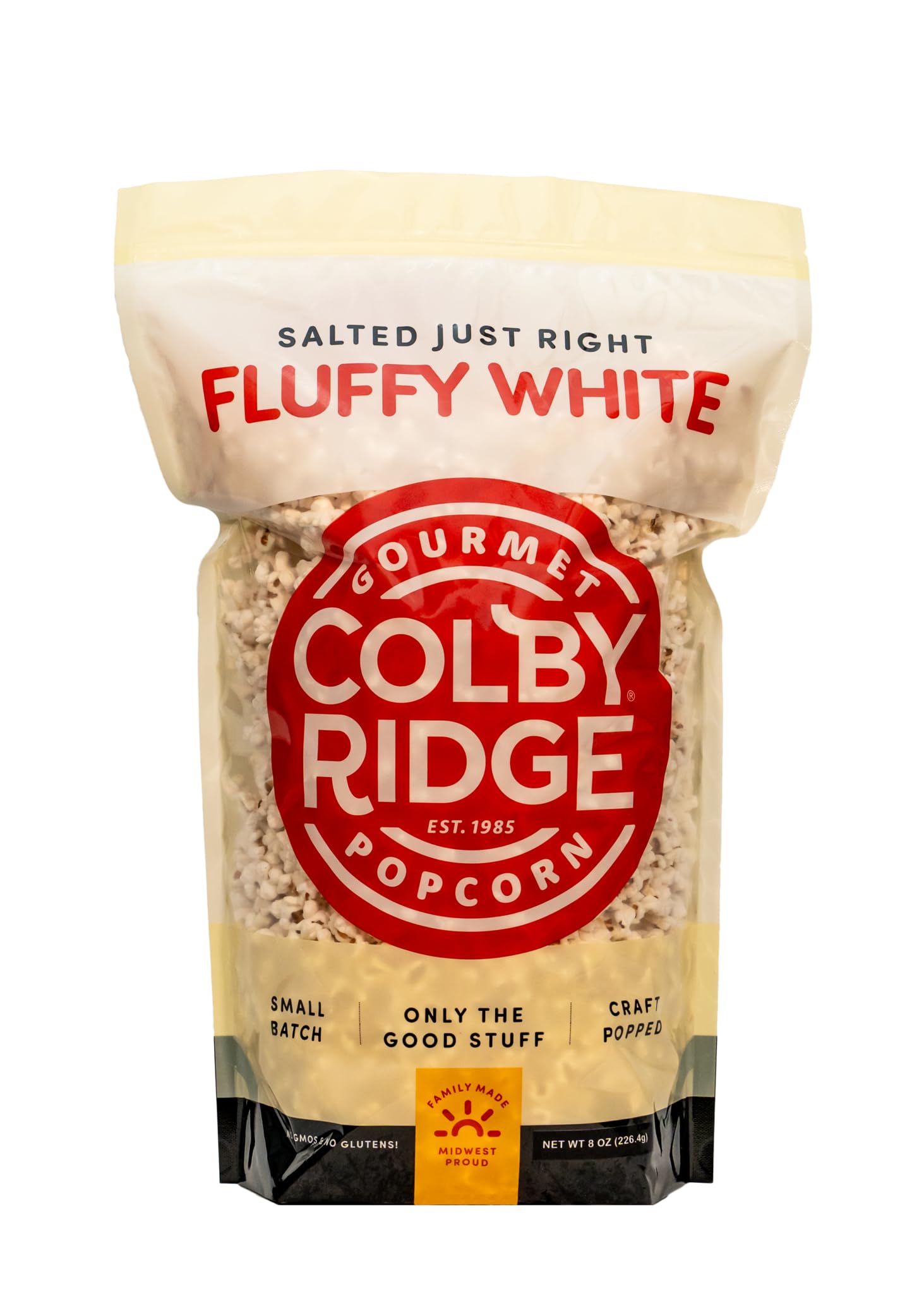 Colby Ridge 4 Flavor Gourmet Popcorn Assortment Large Sampler - Fluffy White, Fresh Caramel, Cheddar Cheese, and Kettle Corn Popped