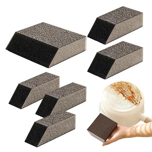 6PCS Cleaning Magic Erasers, Emery Cleaning Sponge for Stubborn Stains, Multi-Functional Scrubber Sponge for Shower, Tub, Kitchen, Bathroom, Sink