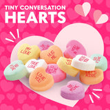 Tiny Conversation Hearts Candy Bulk Pack - 5 lb Hard & Crunchy Valentine's Candy Heart Shapes in Resealable Bag for Buffets, Candy Exchange, Snacks