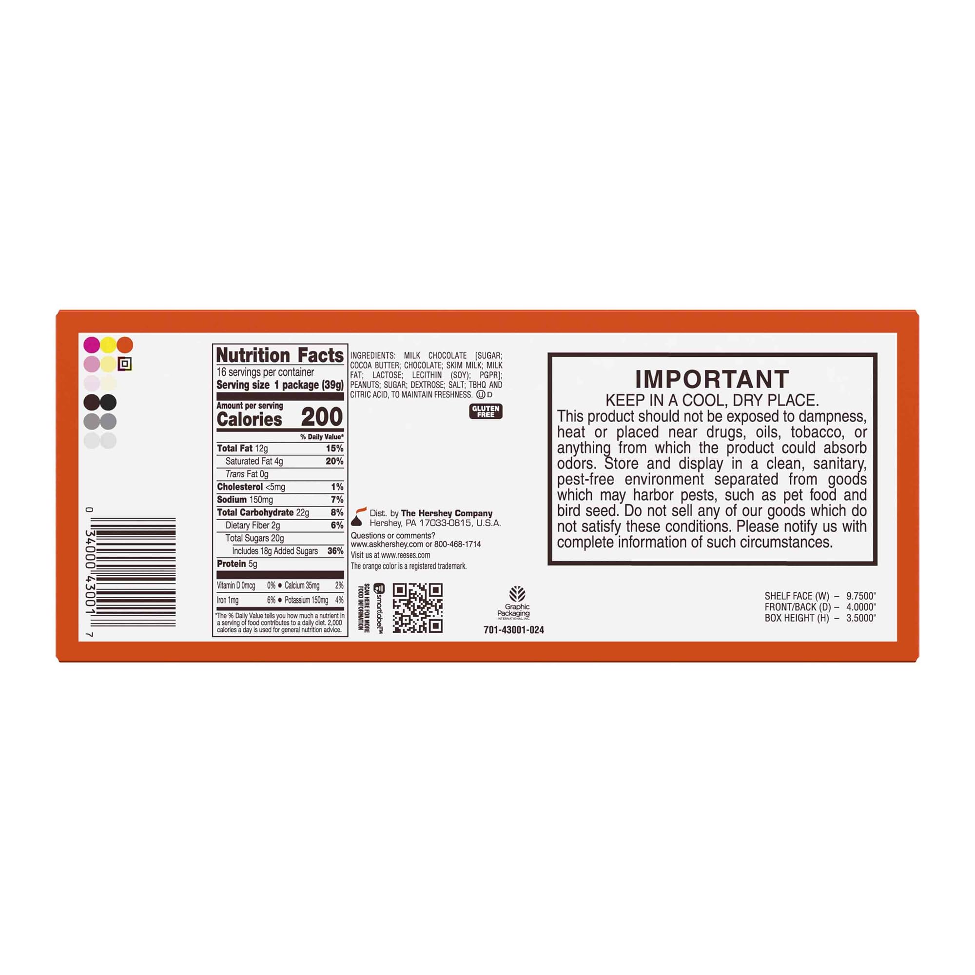 Reeses - Peanut Butter Big Cup - 1.4 Oz - Pack Of 16