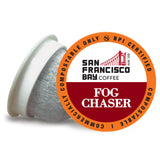 SF Bay Fog Chaser OneCup - 72 Count Compostable Coffee Pods - Medium-Dark Roast Arabica Coffee - Compatible with Most Keurig K-Cup Brewers