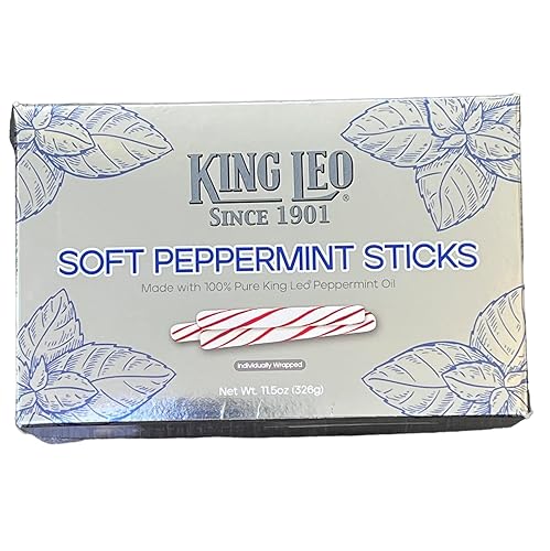 King Leo Soft Peppermint Sticks (11.5 oz Box)