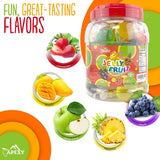 Apexy Jelly Fruit Candy - Assorted Fruit Flavors, Halloween Treat Juicy Chewy Gel Snacks, Kids & Adults Party Favors, Fun Treats for Goodie Bags