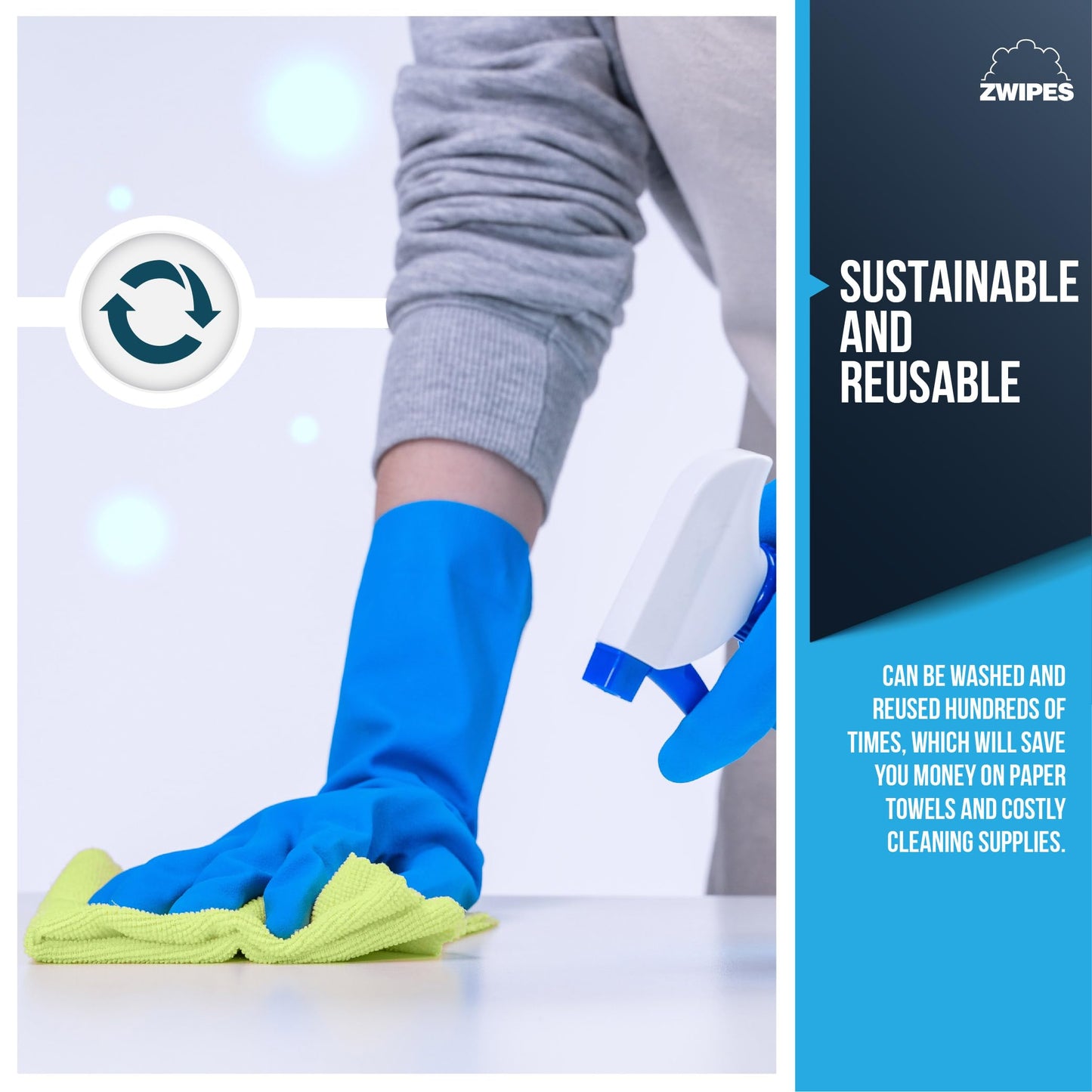 Zwipes Microfiber Cleaning Cloths (36 Pack) Assorted Color