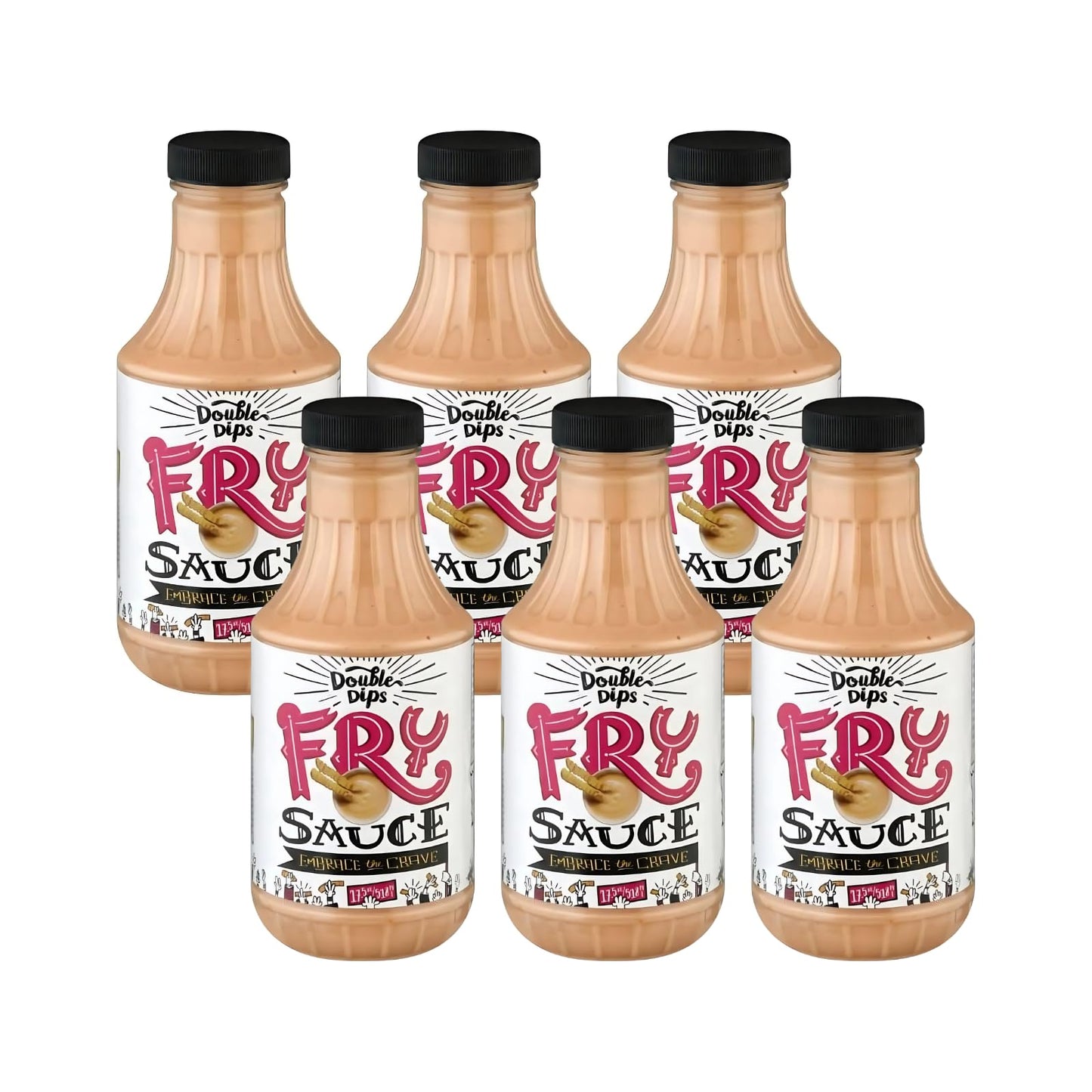Stephen’s Double Dips Zesty Dipping for Burgers & Sandwiches, Fry Sauce 13.9 oz (Pack of 6)