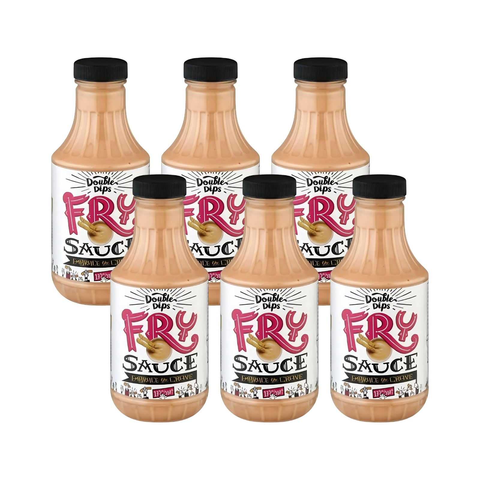 Stephen’s Double Dips Zesty Dipping for Burgers & Sandwiches, Fry Sauce 13.9 oz (Pack of 6)