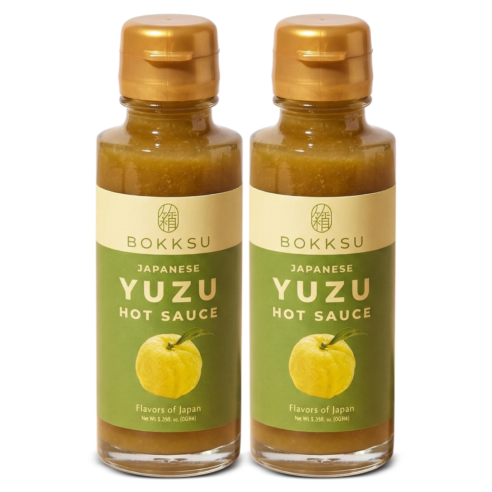Bokksu Yuzu Hot Sauce (2-Pack) - Unique Spicy and Tangy Flavor, Authentic Japanese Yuzu Kosho Sauce - Versatile Condiment for Cooking and Seasoning