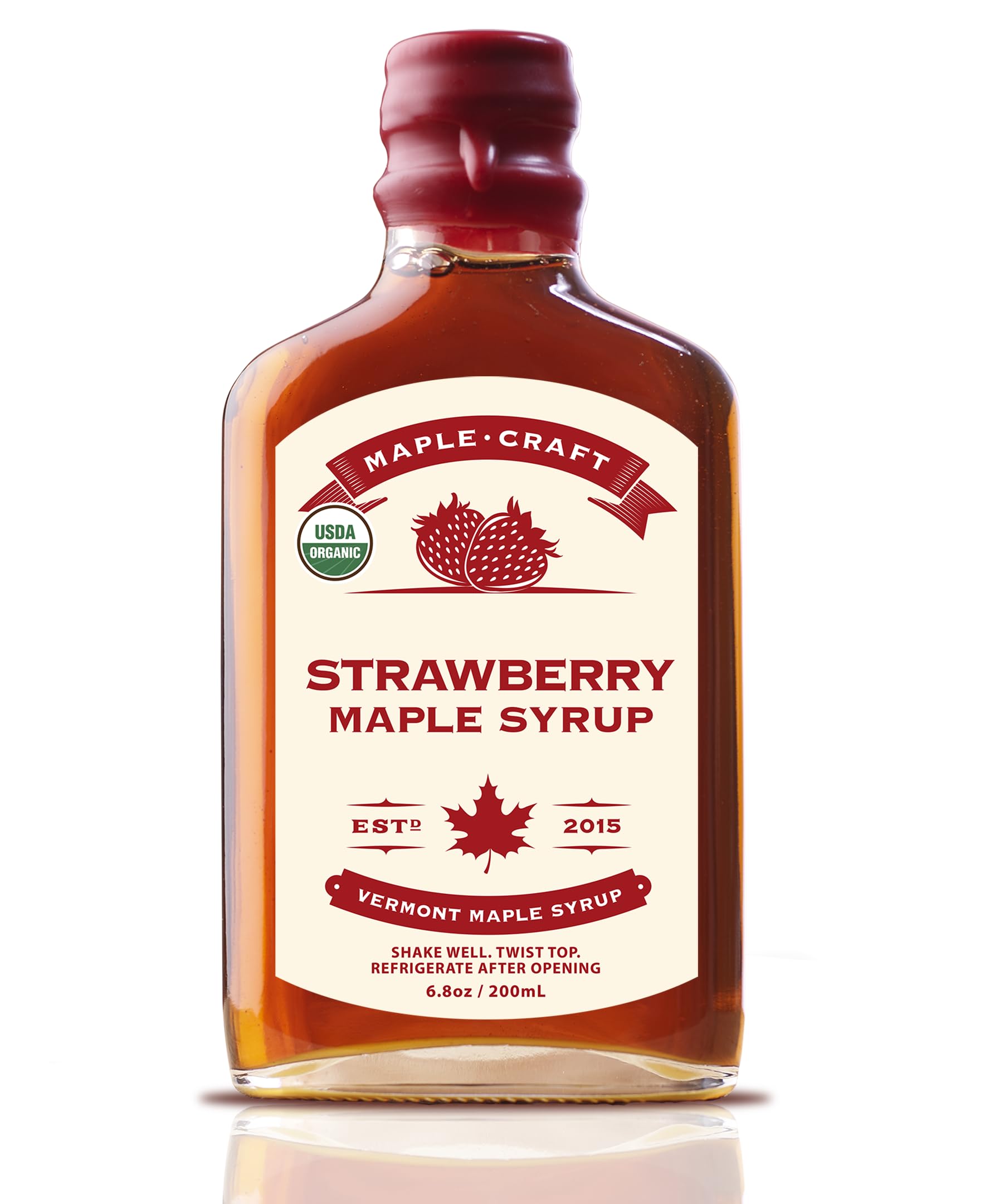 Maple Craft Foods, Strawberry Vermont Maple Syrup (Organic)