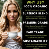 Amazonian Treasure, Organic Guayusa Tea Bags - 60 Count, Coffee Alternative, 50mg Natural Caffeine, Supports Natural Energy & Focus, Freshness