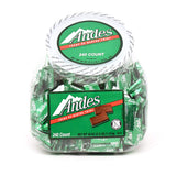 Andes Creme De Menthe Thin Mints - 2.5 Pounds of Bulk After Dinner Mints - Rectangular Chocolate Sandwich Mint Candies - 40 Oz Tub, 240 Count