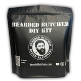 Bearded Butchers Hickory BBQ Bratwurst DIY Kit - Smoky Homemade Brats - Includes Classic Bratwurst Seasoning, Mozzarella, BBQ Sauce, Hickory Smoke