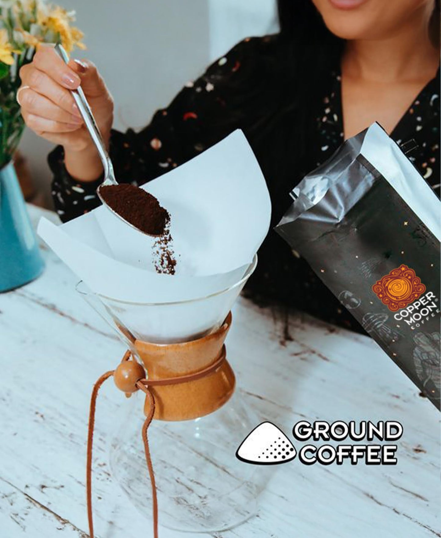 Copper Moon Light Roast Ground Coffee, Bean Me Up, 12 Ounce Bag