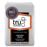 trücup Low Acid Coffee, French Roast Coffee Ground - Drip Grind 12 Oz, Natural Water&Steam Process 60% Less Acid, Smooth Flavor, Stomach-Friendly Rich