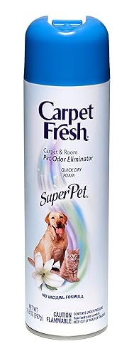 Carpet Fresh Super Pet Carpet and Room Pet Oder Eliminator, Animal Smell remover, No Vacuum Formula, 10.5 OZ [6-pack]