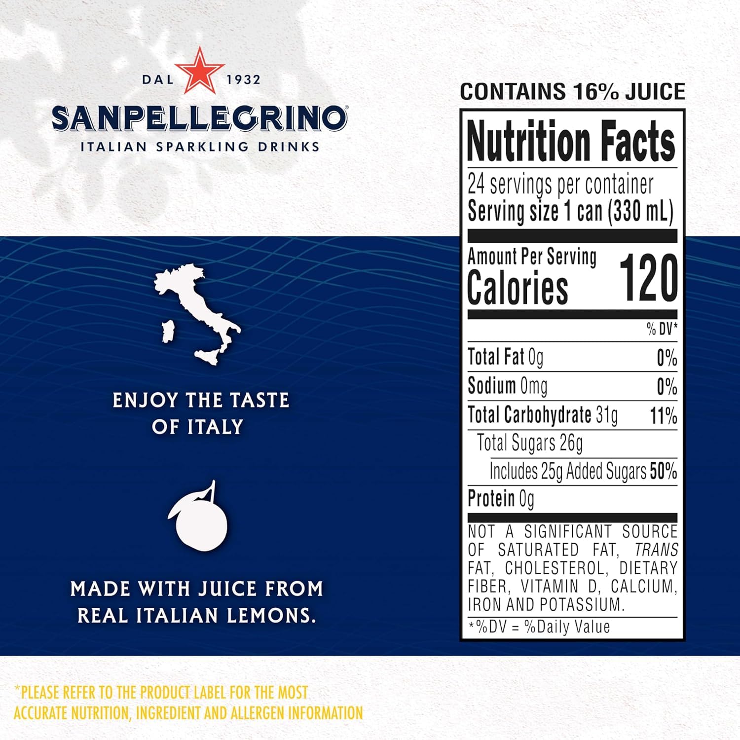 San Pellegrino Sparkling Fruit Beverages Variety Pack - 11.15 Fl Oz Cans (12 Pack)