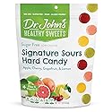Dr. John's Healthy Sweets Signature Sour Flavors Hard Candy with Zero Sugar, Dye-Free, Plant Based, Keto Friendly, 100 Count, 1 LB Bag