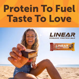 Linear Protein Bar Chewy Gooey Caramel, 20g Organic Whey Protein Bars, 10g Fiber, No Seed Oils, No Sucralose, USDA Organic, Gluten Free, 12 Pack