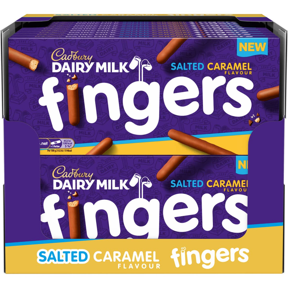 Cadbury Salted Caramel Fingers 114g