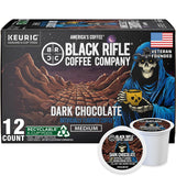 Black Rifle Coffee Company Dark Chocolate K-Cups, Rounds 12-count- Rich Dark Chocolate Favor Blended with Bold Roast in Convenient Pods