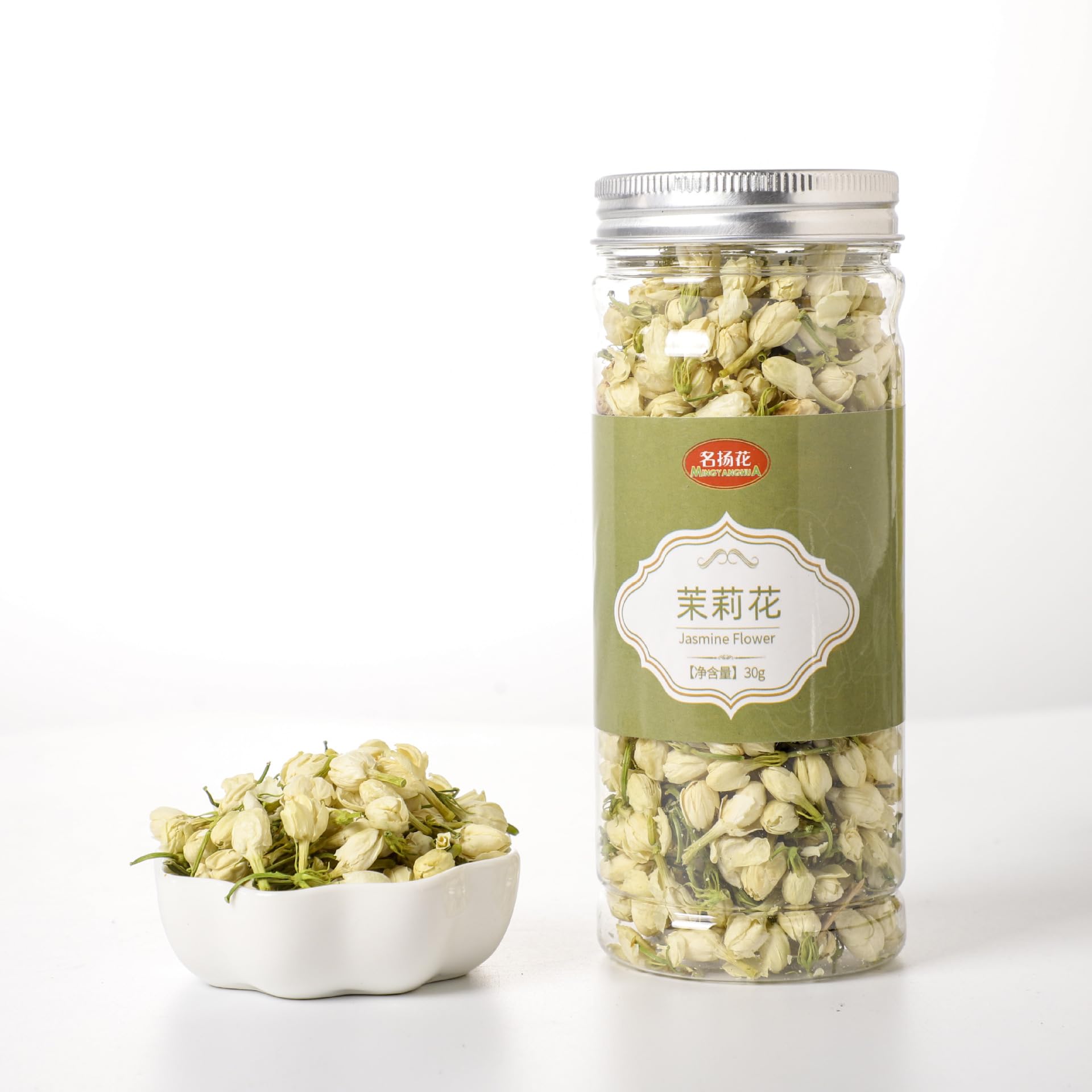 Zercumm China Herbal Tea 75 Selected Canned Lotus Leaf Lemon Slice Rose Honeysuckle Baby Chrysanthemum Wolfberry Tea (Jasmine flower 30g)