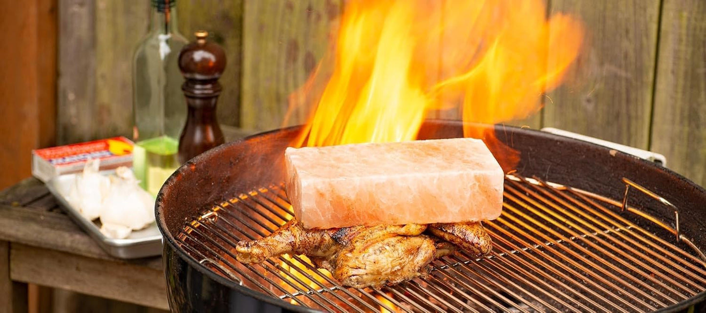 Salt Block 12x8x2 Himalayan Block. Natural Pink Salt Block for Cooking, Grilling, and Serving - Gourmet Brick Stone for BBQ, Meat, Seafood