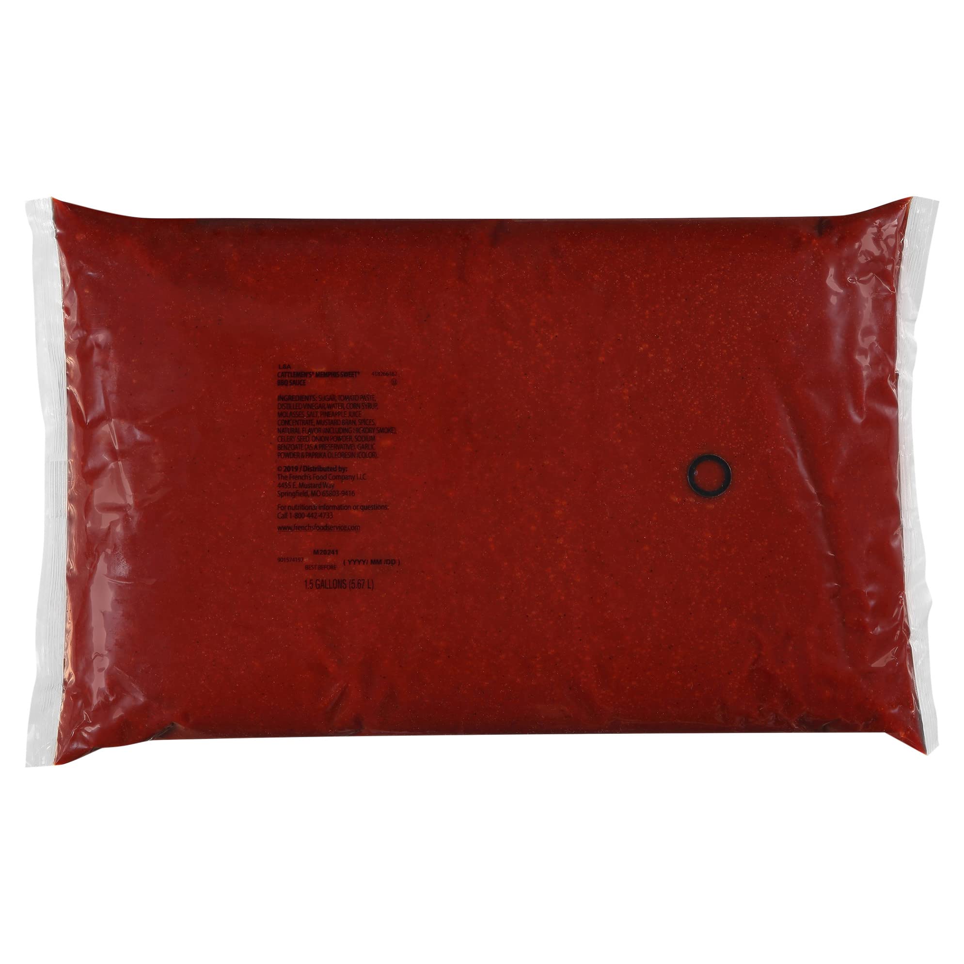 Cattlemen's Memphis Sweet BBQ Sauce Dispensing Pouch with Fitment, 1.5 gal - 1.5 Gallon of Sweet Memphis Barbeque Sauce, Perfect on Wings, Ribs
