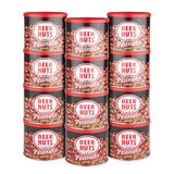 BEER NUTS Original Peanuts - Travel Size Sweet & Salty Bar Nuts - Gluten Free, Kosher, Low Sodium Peanut Snacks Made In The USA - 12oz Resealable Can