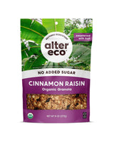 Alter Eco Cinnamon Raisin Granola, Healthy, Organic Breakfast & Snack, Naturally Sweetened with Fruit, Vegan, No Artificial Sugars or Additives