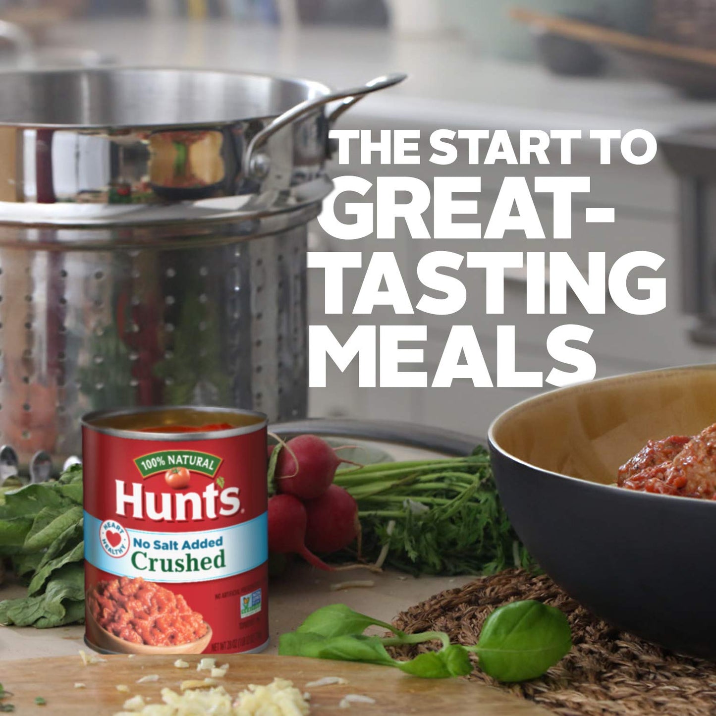 Hunt’s No Salt Added Crushed Tomatoes, Perfect for Chili & Soups, 28 oz. Can