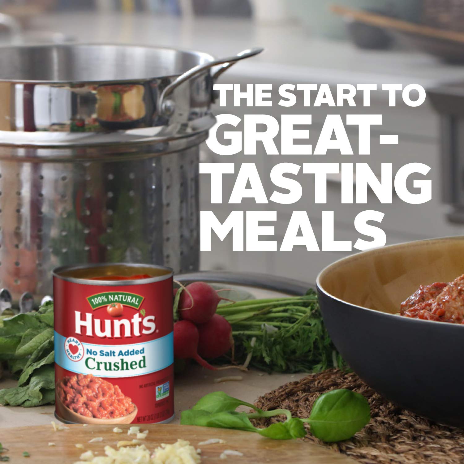 Hunt’s No Salt Added Crushed Tomatoes, Perfect for Chili & Soups, 28 oz. Can