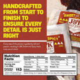 J&K Sweet and Spicy Beef Jerky - Hand Crafted Small Batch American Made Slab Beef Jerky - Bold & Flavorful Snack! - 7oz Big Bag