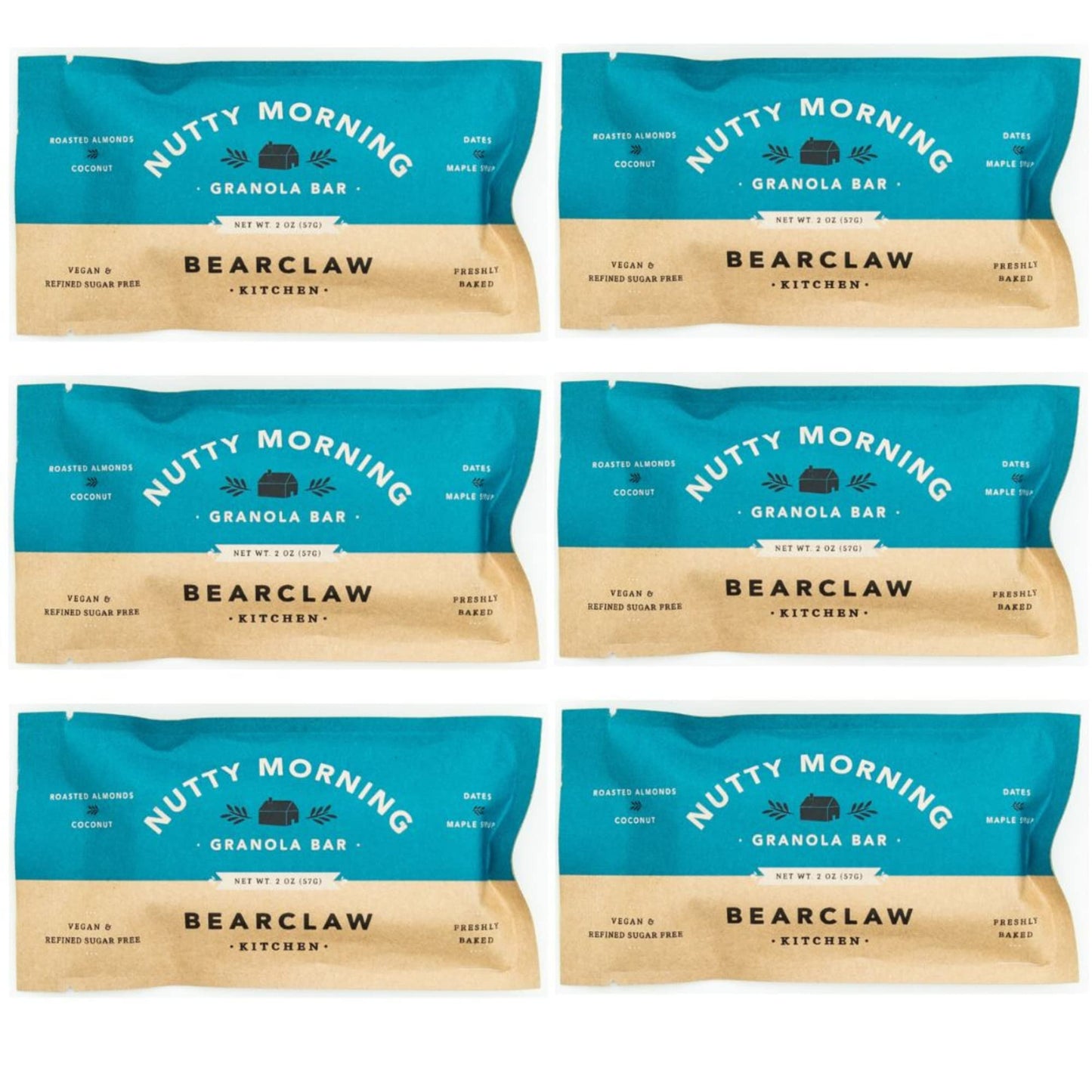 Bearclaw Kitchen Nutty Morning Granola Breakfast Bar | Roasted Almonds, Coconut, Dates, Organic Maple Syrup | Simple Ingredients, Freshly Baked (2