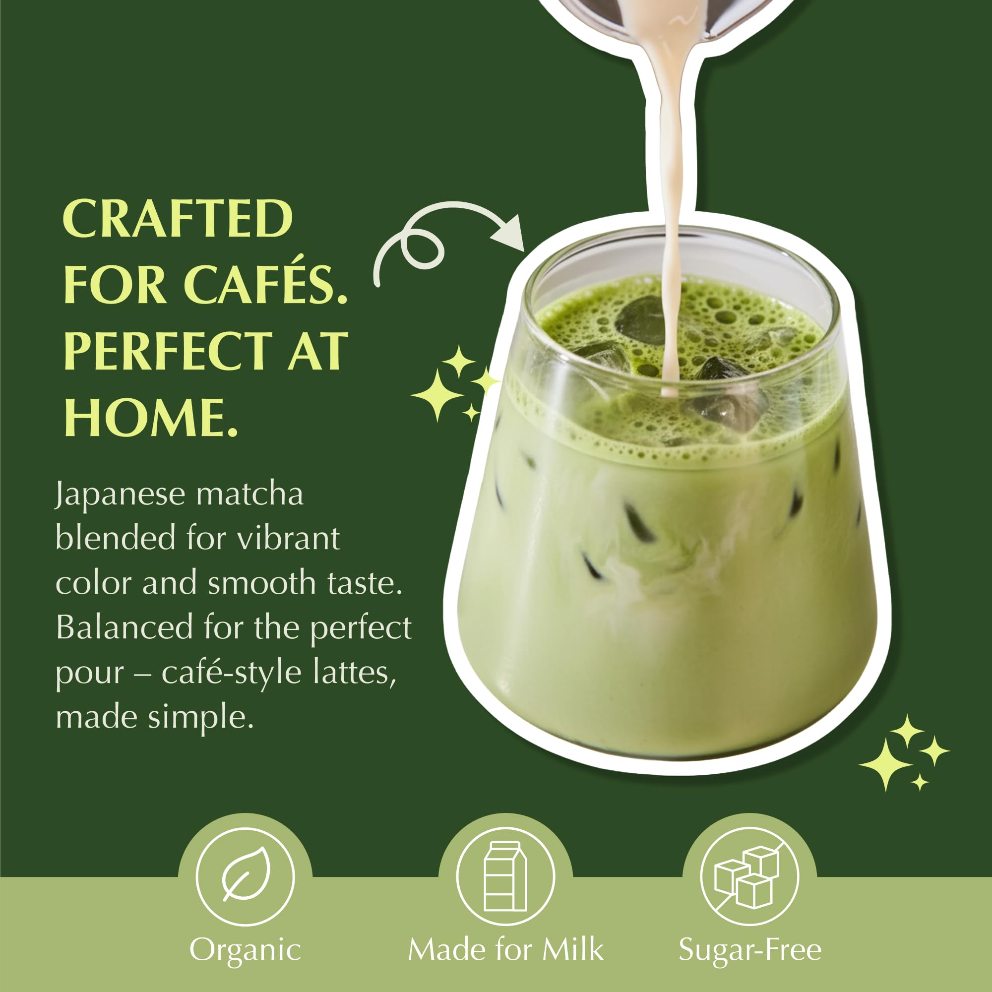 Encha Matcha Powder Barista Grade Latte Organic Matcha Powder - 100% Japanese Matcha Green Tea Powder for Lattes & Everyday Culinary Recipes, Smooth