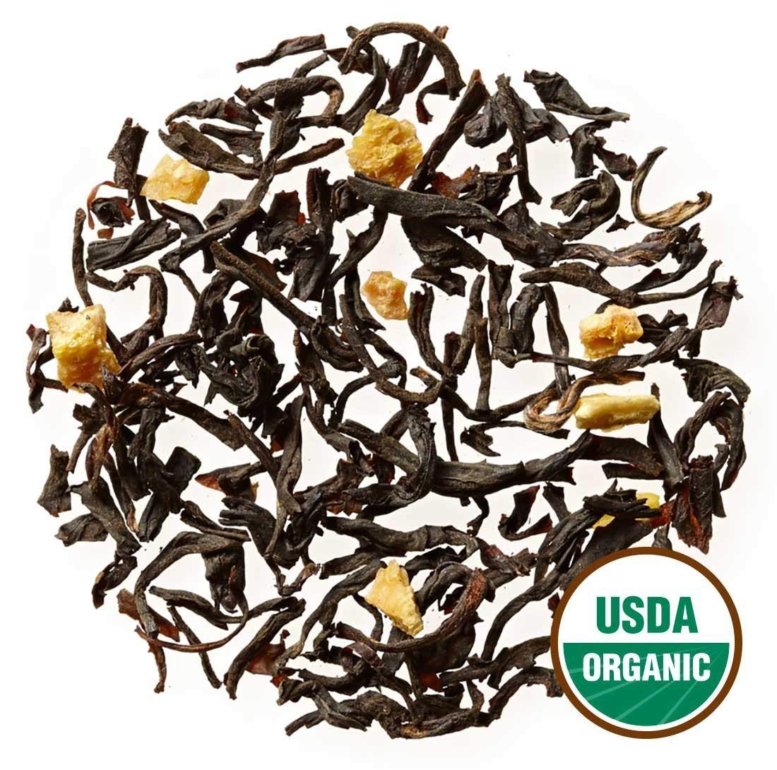 Golden Moon Tea Tippy Earl Gray Tea - Organic Black Tea - Real Bergamot Peels & Extract - Loose Leaf, Non-GMO - Half Pound (96 Servings)