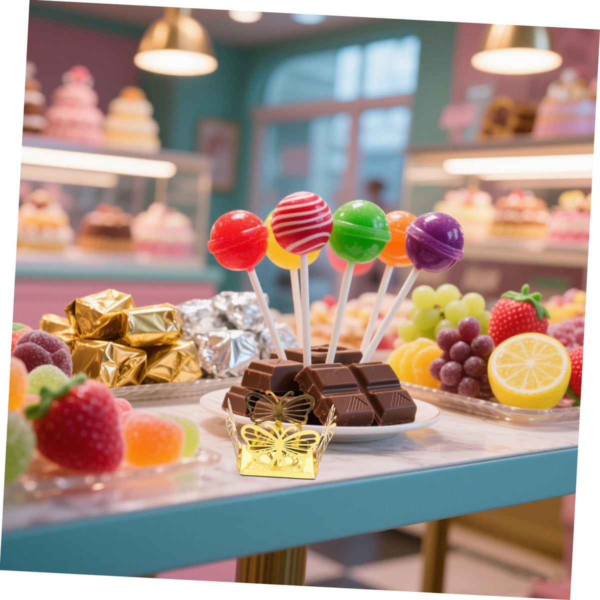 Unomor 50pcs Cups Square Candy Box Packaging Paper Truffle Wrappers for Sweets for