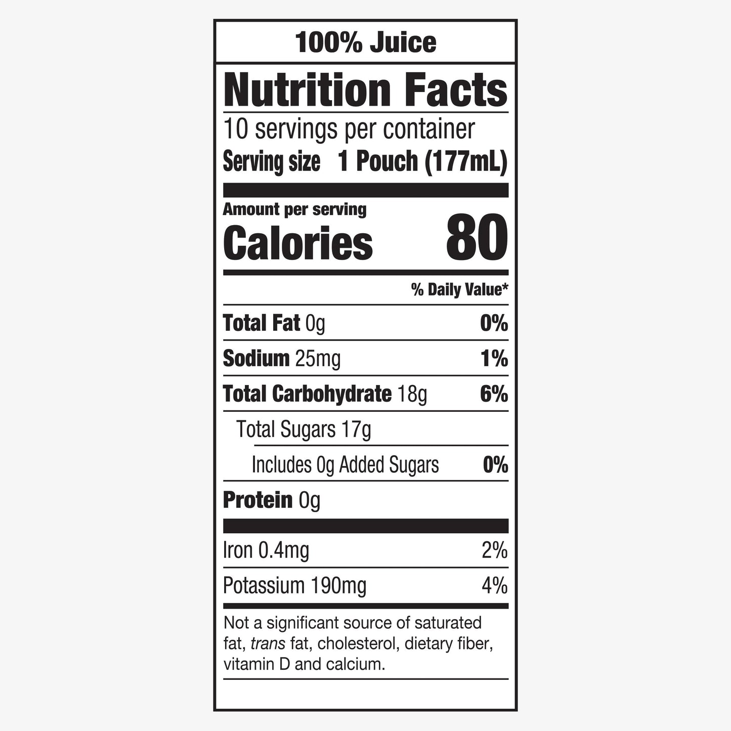 Capri Sun 100% Juice Fruit & Veg Juice Blend from Concentrate, 10 Pouches, for School Lunches and On-the-Go Hydration, Peach Mango Punch, All Natural
