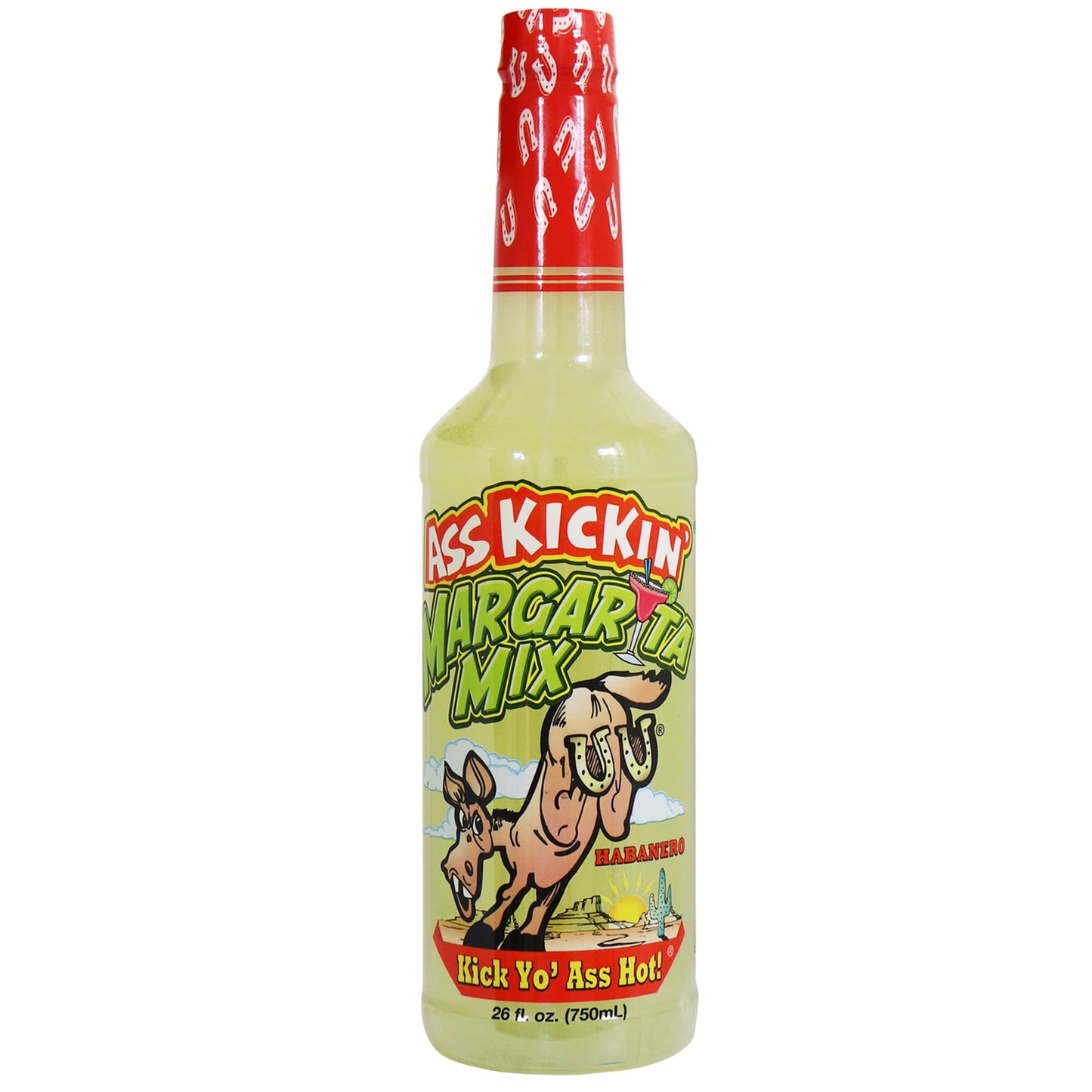 ASS KICKIN' - Margarita Mix with Habanero Pepper - 26oz. - Perfect Spicy Margarita Mix - Just Add Your Favorite Tequila, Pour into Your Marg Glasses