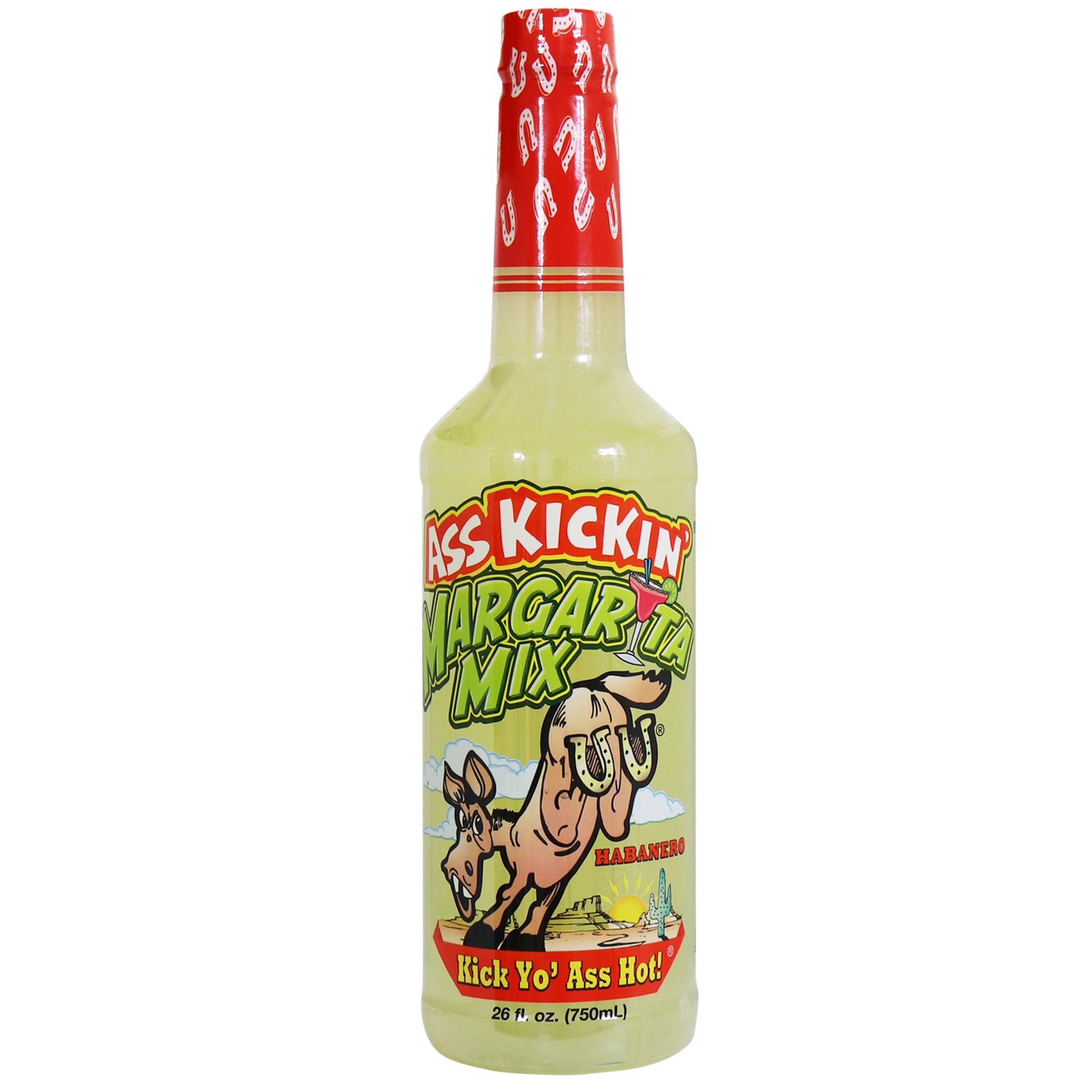 ASS KICKIN' - Margarita Mix with Habanero Pepper - 26oz. - Perfect Spicy Margarita Mix - Just Add Your Favorite Tequila, Pour into Your Marg Glasses