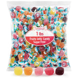 SweetSide Sugar Free Fruit Jelly Candy, 1lb Pack of Sugar Free Candy Bulk, These Candies Individually Wrapped for Convenience and Freshness, Perfect