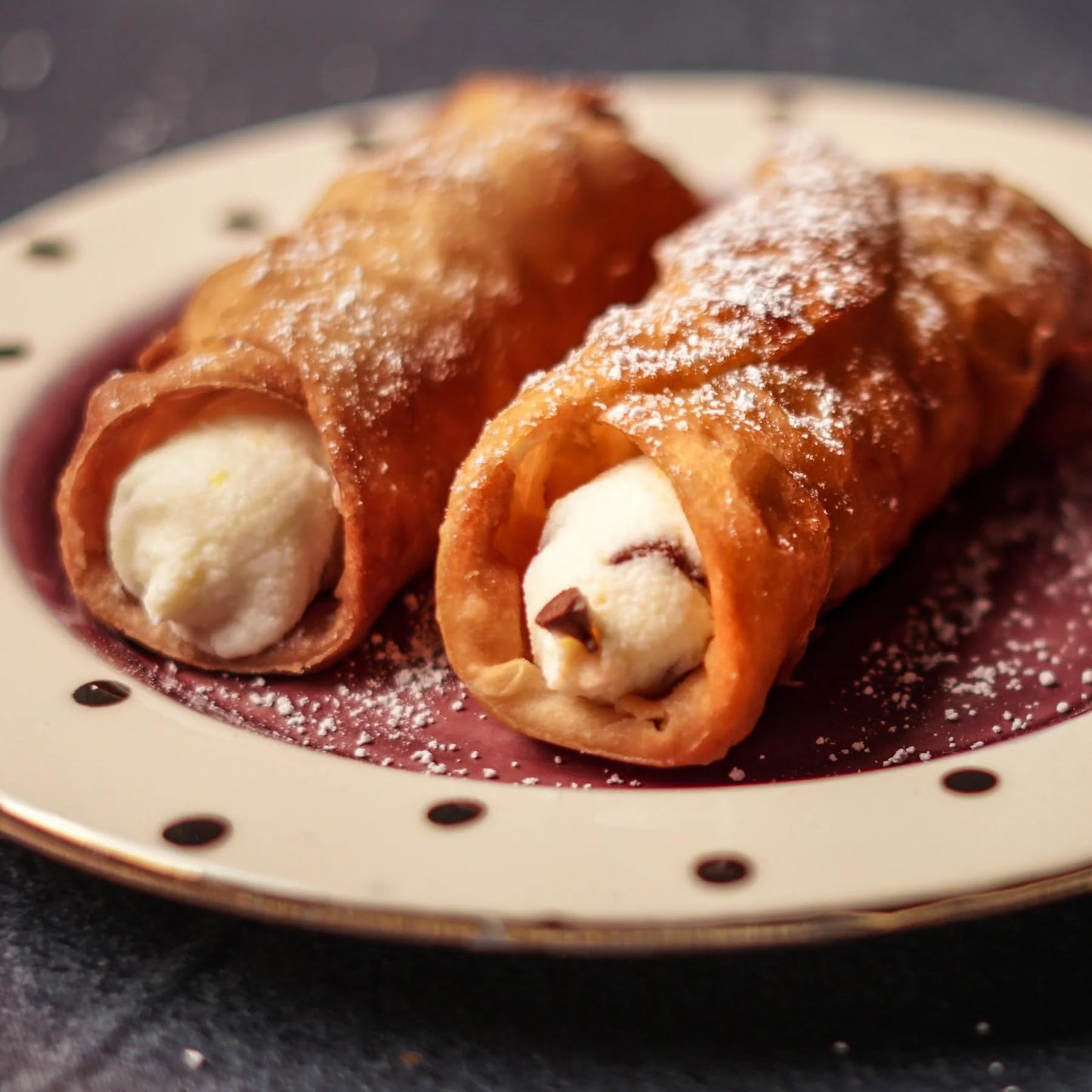 Brooklyn-Style Mini Cannoli DIY Kit - 36 Mini Cannoli Shells, Sweet Ricotta & Chocolate Chip Cannoli Cream, Powdered Sugar - Handcrafted by Chef
