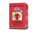 Brew La La Organic Green Tea - Natural Strawberry Flavor - 50 Tea Bag Tin - Low Caffeine - USDA Certified Organic