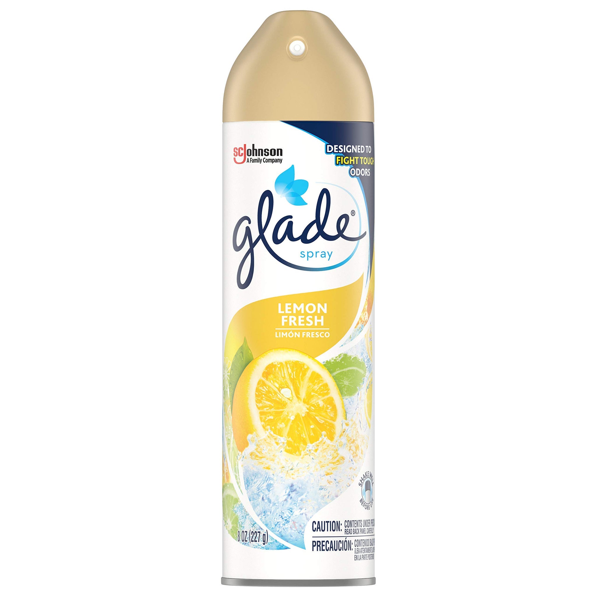 Glade Air Freshener Spray - Lemon Fresh - Net Wt. 8 OZ (227 g) Per Can - Pack of 3 Cans