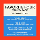 San Francisco Bay K-Cup Coffee Pods Favorite Four Variety Pack (80 ct), Includes French Roast, Fog Chaser, Organic Rainforest, & Breakfast Blend