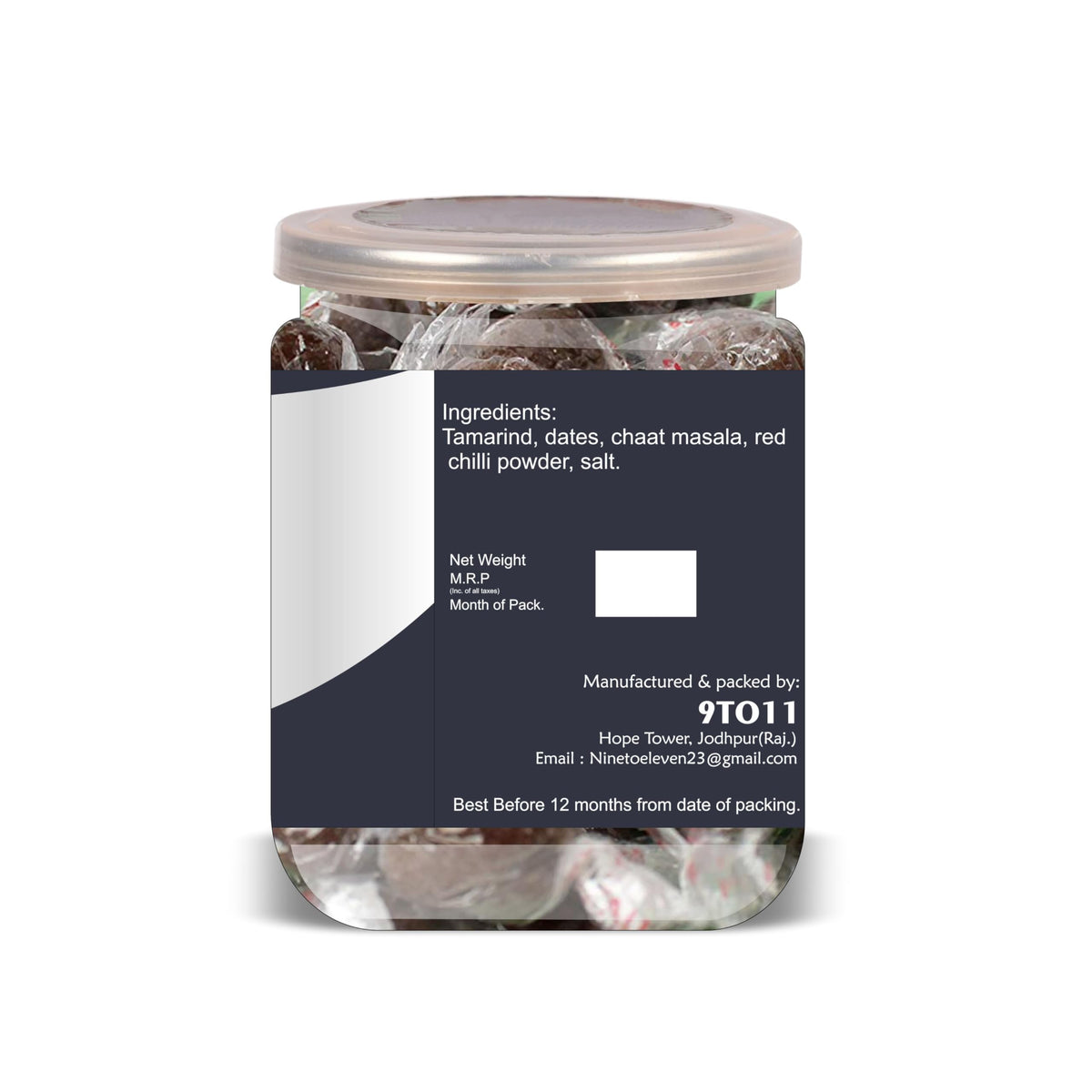 THE EDIBLE Imli Candy 500 Gram Airtight Container