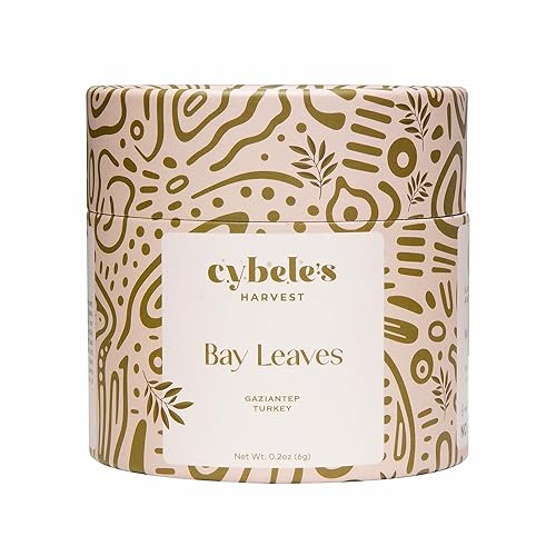 Cybele’s Harvest Bay Leaves Whole 0.2oz, Dried Turkish Bay Leaf, Aromatic Herb for Soups Stews Sauces