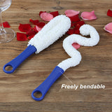 LJDJ Bottle Cleaning Brush - Set of 2 Different Sizes Flexible Bottle Scourer - Multi-Function Household Cleaning Tools for Cleaning of Wine