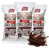 LIEBERS Dark Chocolate Rice Cakes, Kosher Certified Dairy Free, Gluten Free Snack (Dark Italian Chocolate) Pack Of 3