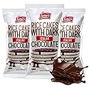 LIEBERS Dark Chocolate Rice Cakes, Kosher Certified Dairy Free, Gluten Free Snack (Dark Italian Chocolate) Pack Of 3