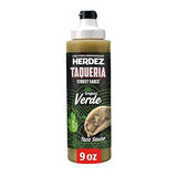 HERDEZ TAQUERIA STREET SAUCE, Verde, 9 oz Squeeze Bottle - Zesty Green Taco Sauce for Tacos & More