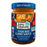 Blue Dragon Thai Red Curry Sauce - 12oz Jar (Pack of 2) - Mild/Medium Spiced Red Curry Simmer Sauce made w/Lemongrass, Shallots & Coconut Pulp